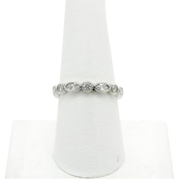 Pandora Silver CZ Alluring Brilliant Marquise Stackable Ring - Picture 3 of 7